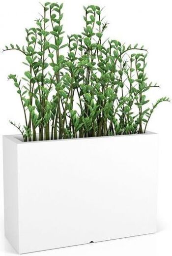 Pot de fleurs rectangulaire - 70x100x35 cm - blanc