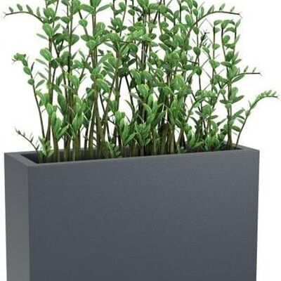 Vaso da fiori rettangolare - 70x100x35 cm - grigio