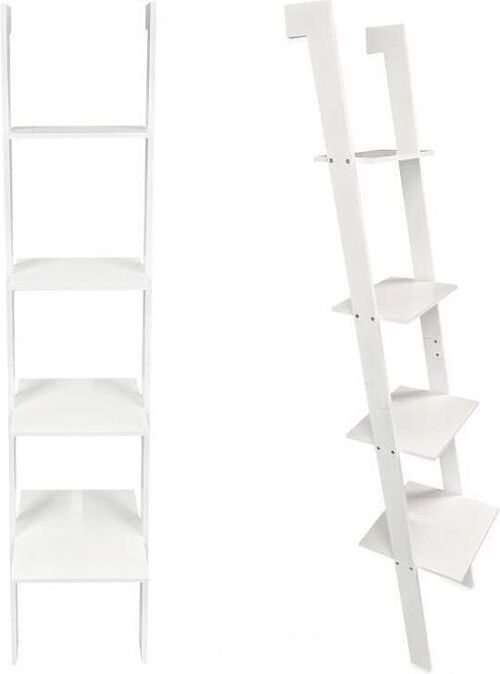 Ladder kast - 4 schappen - wit