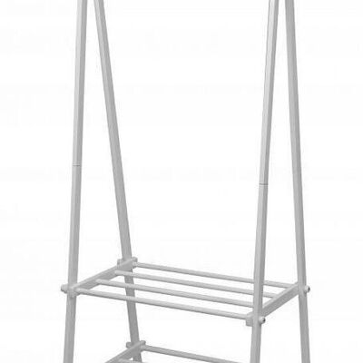 Clothes rack & double shoe rack - bedroom accessory - white