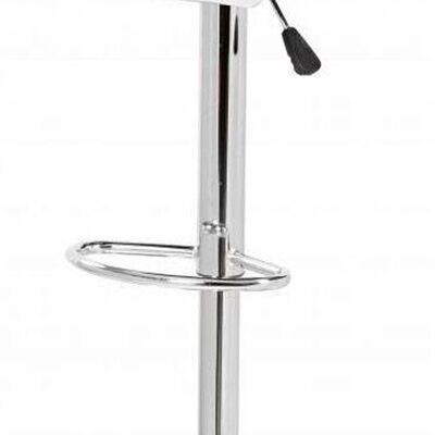 Taburete de bar con respaldo alto - cuero artificial negro - regulable en altura