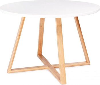 Table basse en bois - 60x60x40 - blanc