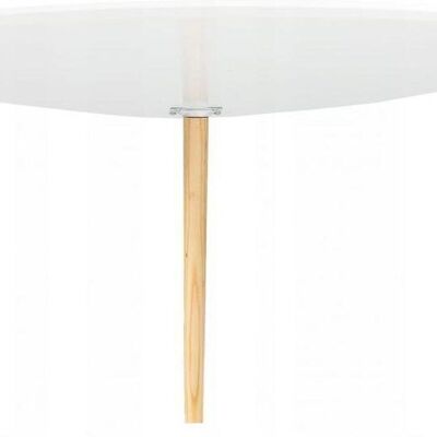 Tavolino in legno - 80x80x42 cm - bianco