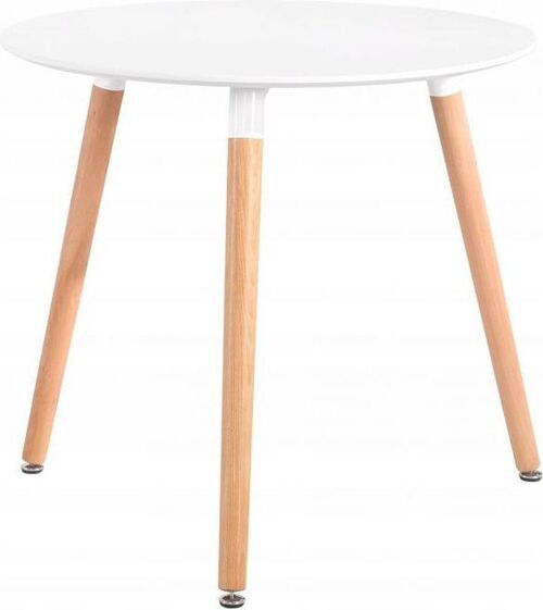 Hoge houten salontafel - 60x60x71 cm - wit