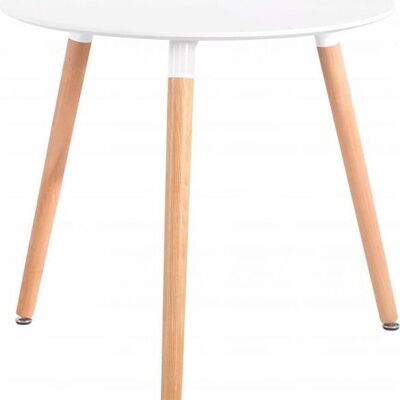 Table basse haute en bois - 60x60x71 cm - blanc