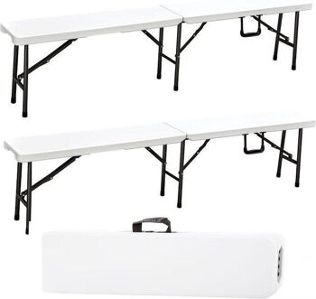 Canapés pliants - tables événementielles - 180 cm de long - blanc