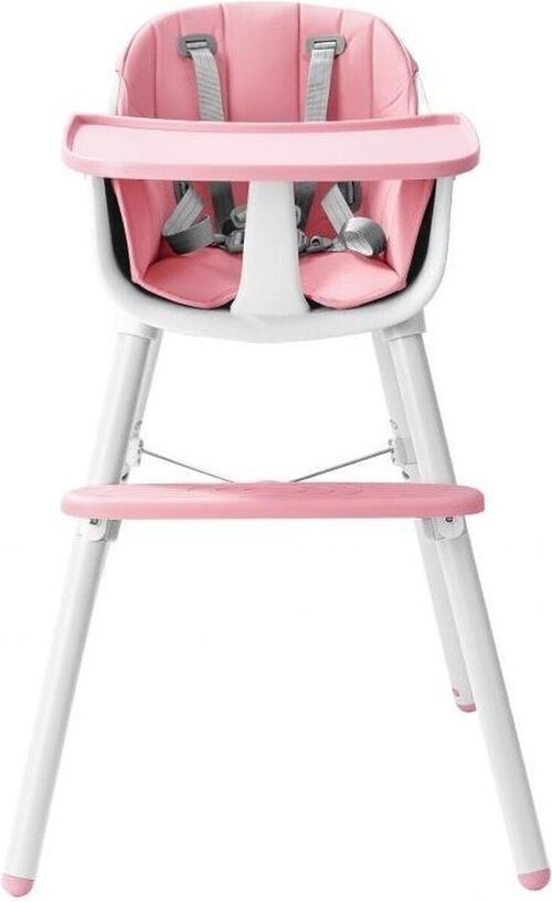 Kinderstoel in hoogte verstelbaar - eetstoel - roze