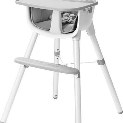 High chair adjustable in height - dining chair - gray