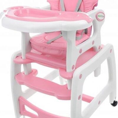 Highchair 3 in 1 - rocking chair - pink