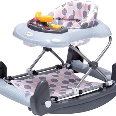 Baby walker - with jumping mat - with swing function - gray
