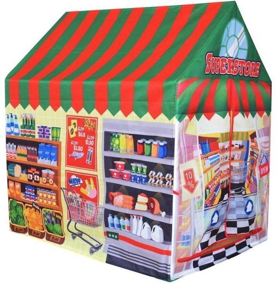 Tenda da gioco per bambini - supermercato - 95x72x102