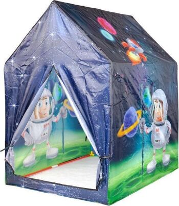 Tente de jeu pour enfants - astronaute & espace - 95x72x102 cm