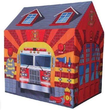 Tente de jeu pour enfants - pompiers - 102x72x95 cm