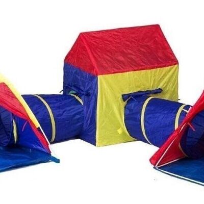 Children's play tent with play tunnel teepee tent house