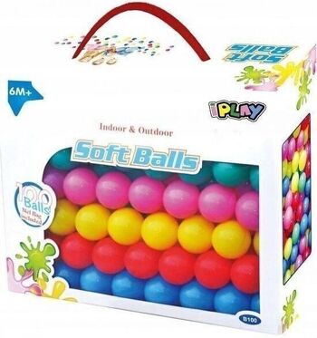 100 balles de piscine à balles - mélange de couleurs - 6 cm de diamètre