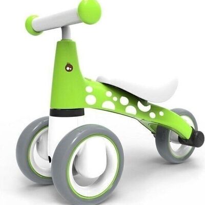 Bicicletta senza pedali per bambini - triciclo - verde e bianca
