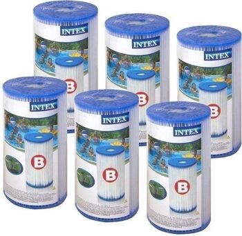 Filtres de piscine 6 pièces - Pompe Intex type B - filtres de remplacement