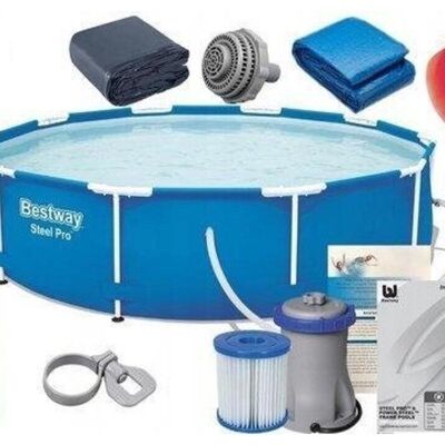 Bestway Steel Pro above ground swimming pool - 305x76 cm - including many accessories