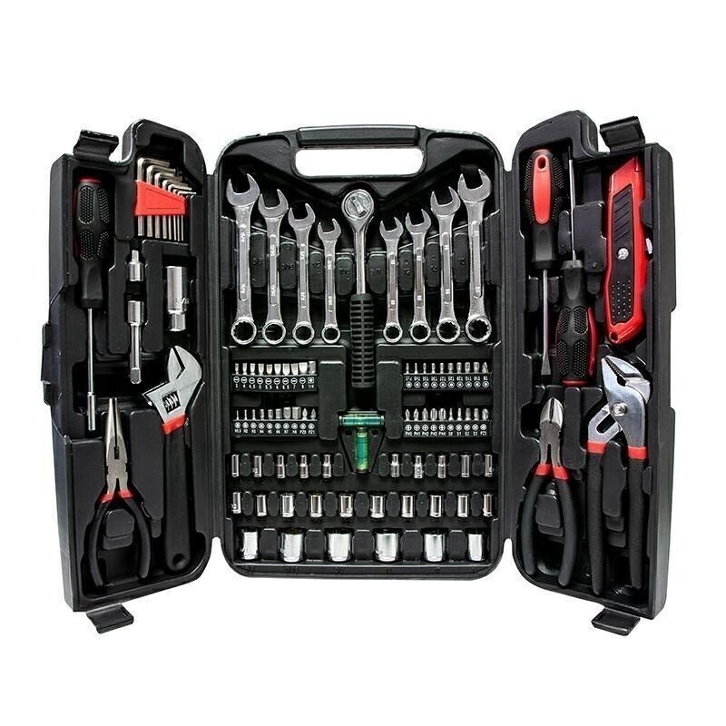 Buy wholesale Tool set with ratchet, sockets, openend wrenches. pliers, bits & allen with