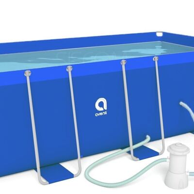 Avenli above ground swimming pool 400 x 207 x 122 cm with filter pump and ladder