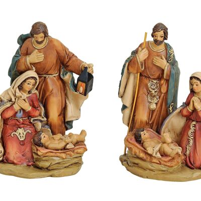 Nativity scene made of poly, sorted 2 times, W8 x D6 x H11 cm