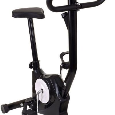 Vélo d'appartement vélo - noir - résistance mécanique