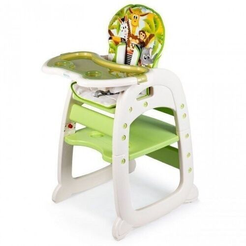 Babystoel in hoogte verstelbaar - afneembaar blad - groen