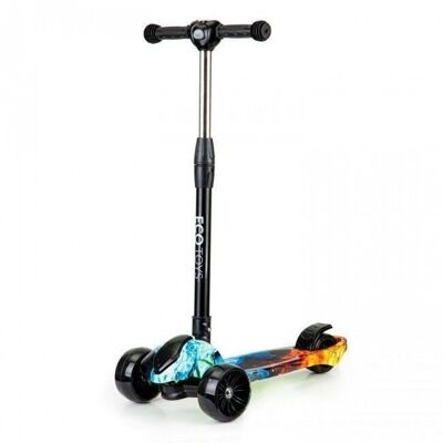 Scooter tricycle with folding handlebars - blue