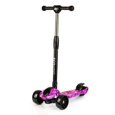Scooter tricycle with folding handlebars - purple