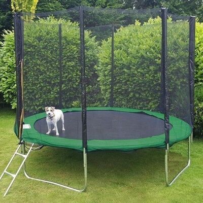 Trampoline green 244 cm - with safety net - up to 110 kg