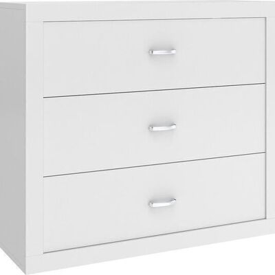 Children's sideboard -100x89x40 cm - white - 3 drawers