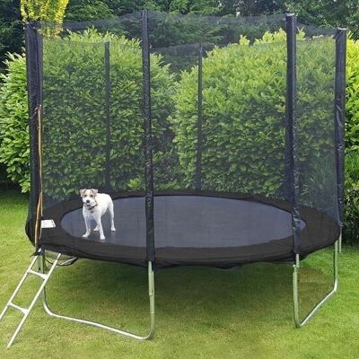 Trampoline black 244 cm - with safety net