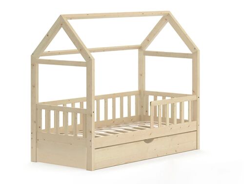 Huisbed 80x160 cm grenen kinderbed met lade