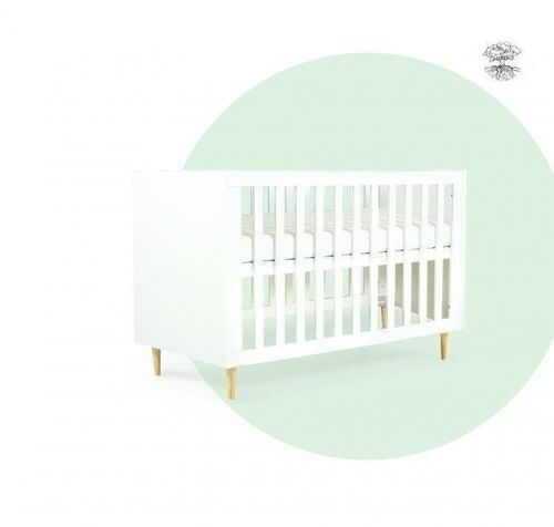 Ledikant wit 60x120 cm houten babybedje