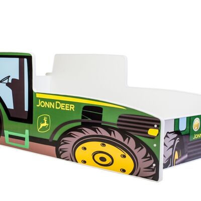 Tractor children's bed - John Deer Green - 140x70 cm