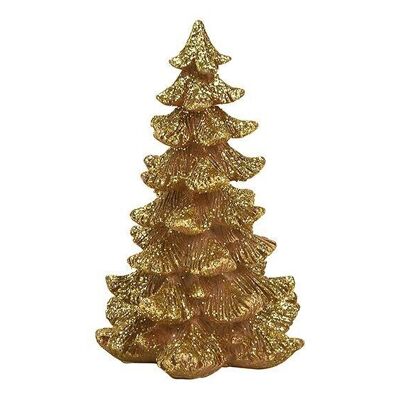 Christmas tree made of poly gold (W / H / D) 10x16x10cm