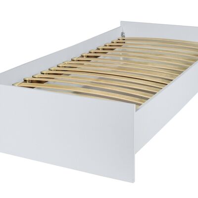 Teenage bed 190x90 cm - white - with slatted base