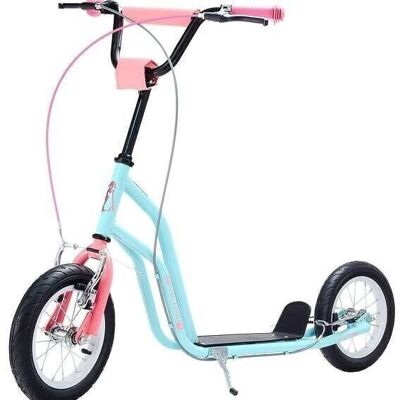 Children's scooter with 12'' pneumatic tires - double V-brake - blue