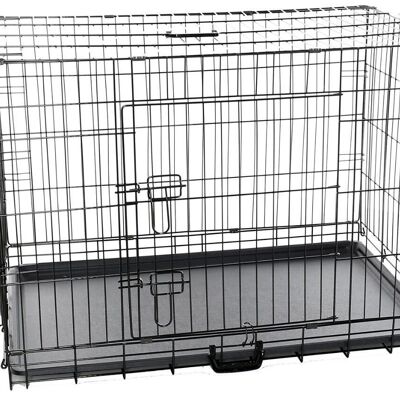 Dog crate 60x44x51 cm - metal dog kennel with door