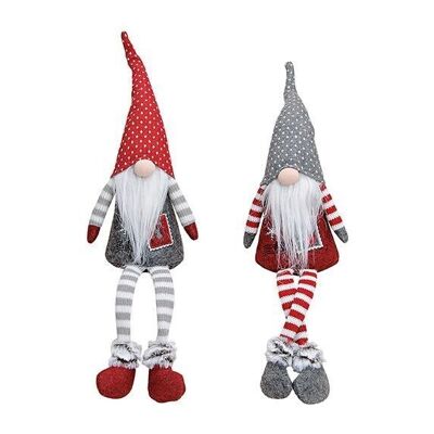 Edge stool gnome made of textile, 2 assorted (W/H/D) 13x45x9 cm