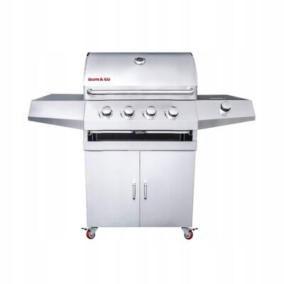 Burn & Go Stainless steel gas barbecue - 137x63x123 cm - 5 burners