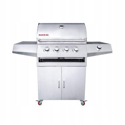 Barbecue à gaz inox Burn & Go - 137x63x123 cm - 5 brûleurs