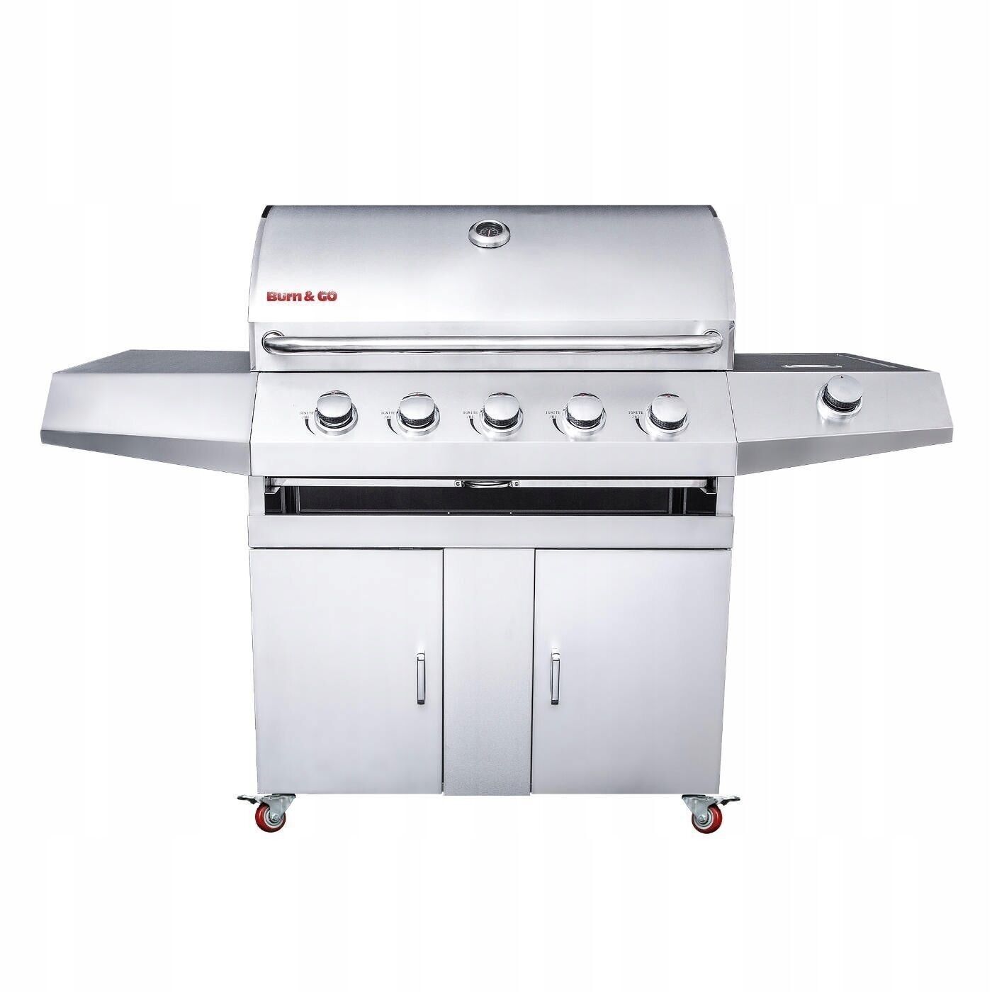 Burn & Go Edelstahl-Gasgrill – 153 x 63 x 123 cm – 6 Brenner