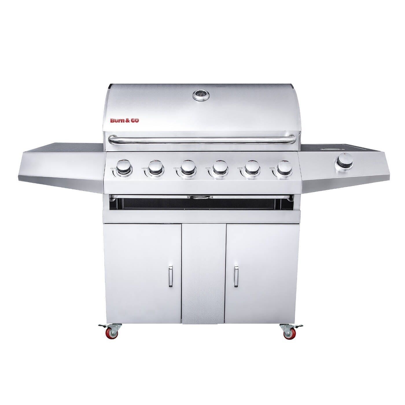Burn & Go Edelstahl-Gasgrill – 169 x 63 x 123 cm – 7 Brenner