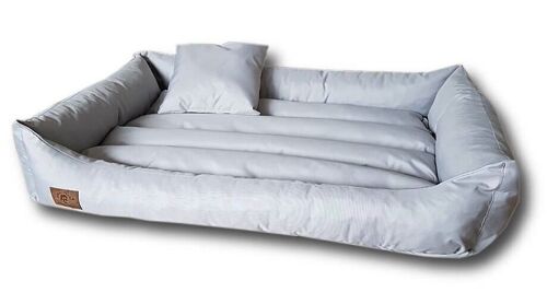 Dog bed 120 x 90 cm - gray - dog cushion - waterproof