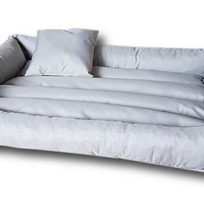 Dog bed 120 x 90 cm - gray - dog cushion - waterproof