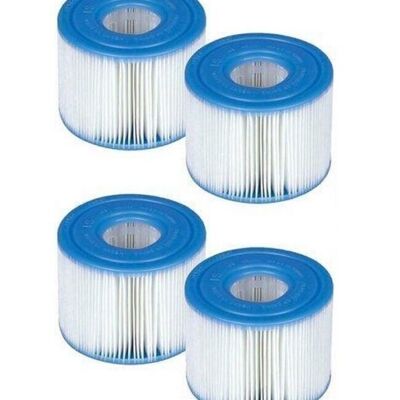 Zwembad filters - 9cm x ø8cm - set van 4 stuks - type 1 pomp - tot 1249 liter per uur