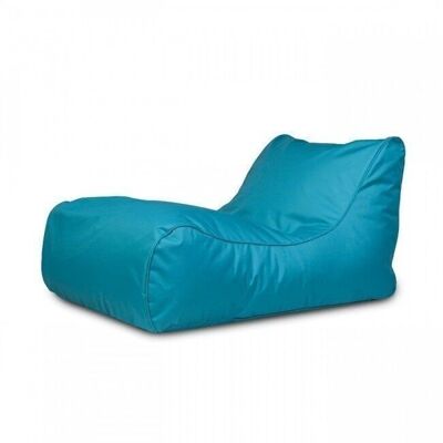 Luxury relax pouf - blue - washable polyester cover