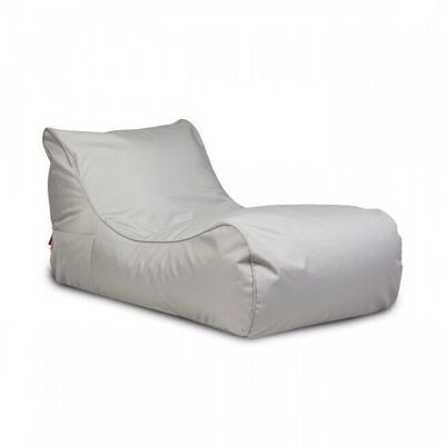 Luxuriöser Relax-Pouf – grau – waschbarer Polyesterbezug