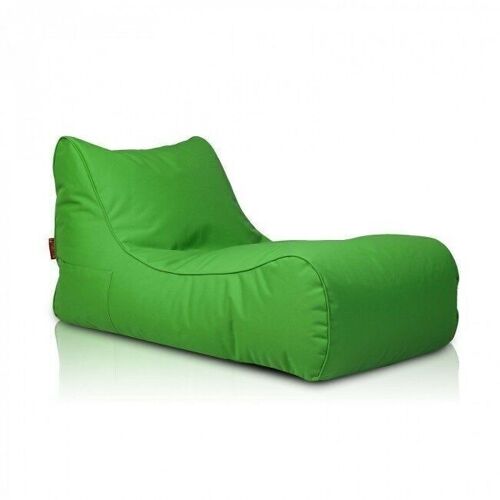 Luxe outdoor relax poef - groen - wasbare polyester hoes